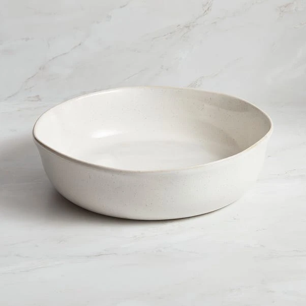 Amalfi Reactive Glaze Serving Bowl, White 1 Amalfi Reactive Glaze Serving Bowl, White