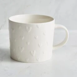 Embossed Heart Mug