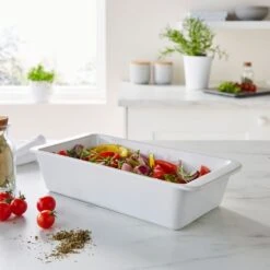 White Roaster With Handle 32cm