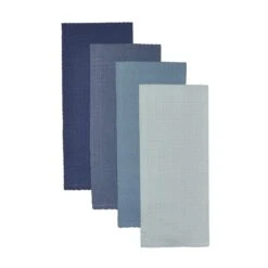 Isabelle Waffle Pack Of 4 Tea Towels Blues