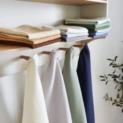 Isabelle Waffle Pack Of 4 Tea Towels Blues -Online Tableware Store 30799001 alt02