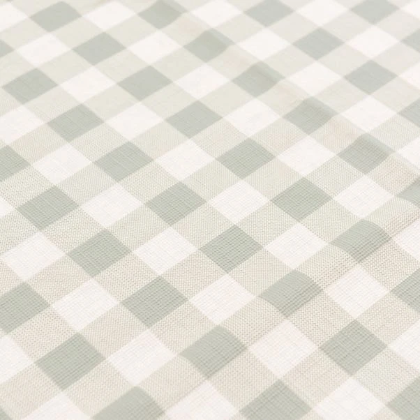 Gingham Wipe Clean Tablecloth Sage 2 Gingham Wipe Clean Tablecloth Sage - Image 2