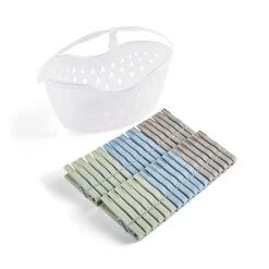 Pack Of 36 Basic Plastic Pegs In Basket -Online Tableware Store 30816784 alt03