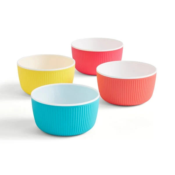 Set Of 4 Brights Picnic Bowls 1 Set Of 4 Brights Picnic Bowls