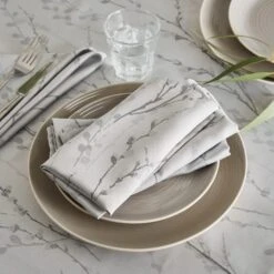 Set Of 4 Belle Grey Napkins