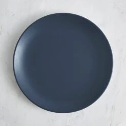 Stoneware Dinner Plate, Blue