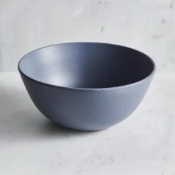 Stoneware Salad Bowl, Blue