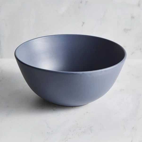 Stoneware Salad Bowl, Blue 1 Stoneware Salad Bowl, Blue