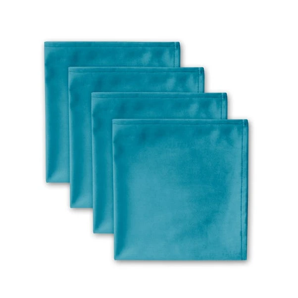 Set Of 4 Recycled Velour Napkins 1 Set Of 4 Recycled Velour Napkins