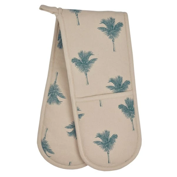 Luxe Palm Teal Double Oven Glove 1 Luxe Palm Teal Double Oven Glove