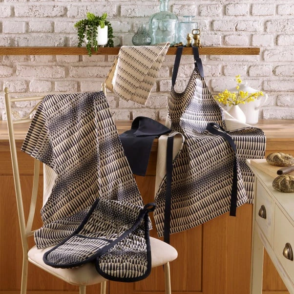 Pack Of 3 Zen Navy Tea Towels 2 Pack Of 3 Zen Navy Tea Towels - Image 2