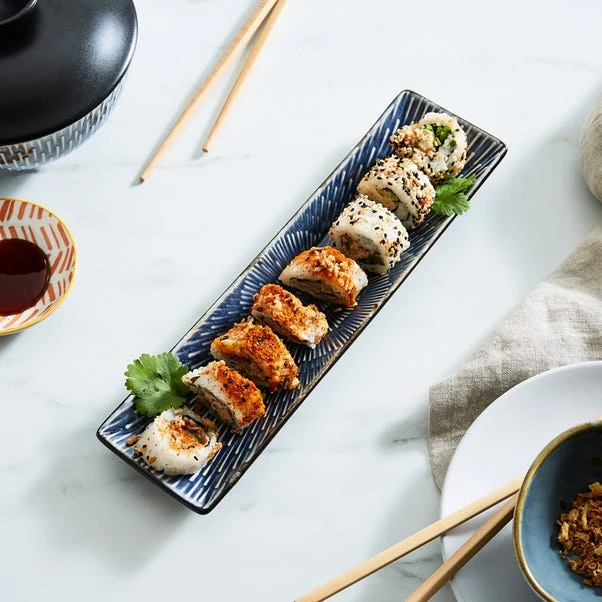 World Gourmet Stoneware Sushi Serving Platter 1 World Gourmet Stoneware Sushi Serving Platter