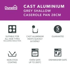 Cast Aluminium Shallow Casserole Dish, 28cm -Online Tableware Store 30866813 alt01