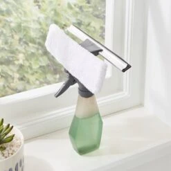 Window Cleaner Spray, Squeegee And Wipe