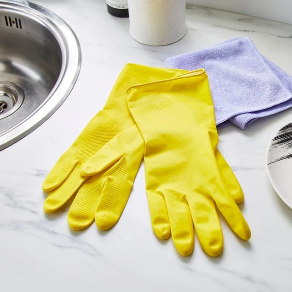 Yellow Rubber Gloves 8 Yellow Rubber Gloves - Image 8