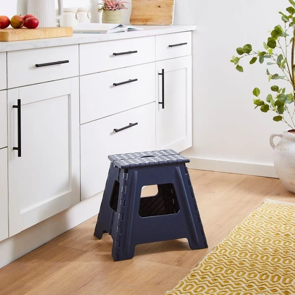 Large Navy Step Stool 1 Large Navy Step Stool