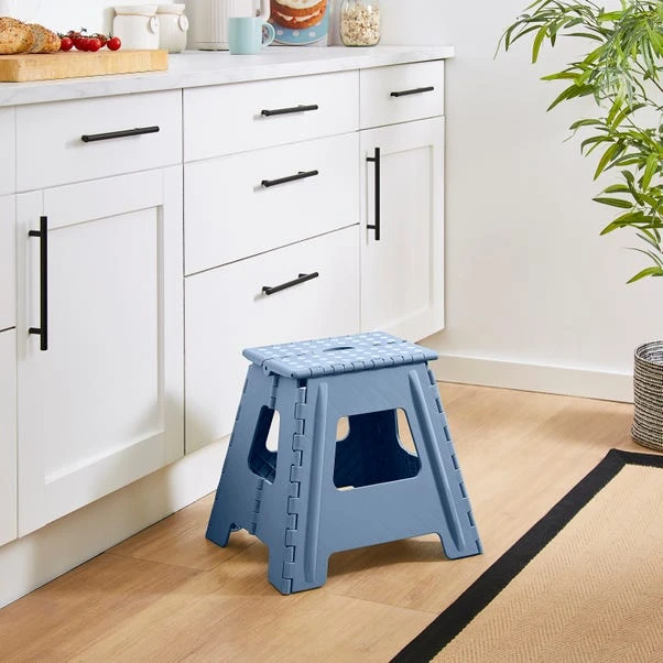 Large Ashley Blue Step Stool 1 Large Ashley Blue Step Stool