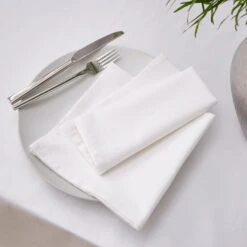 Set Of 4 Hotel Plain Napkins