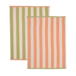 Set Of 2 Striped Tea Towels