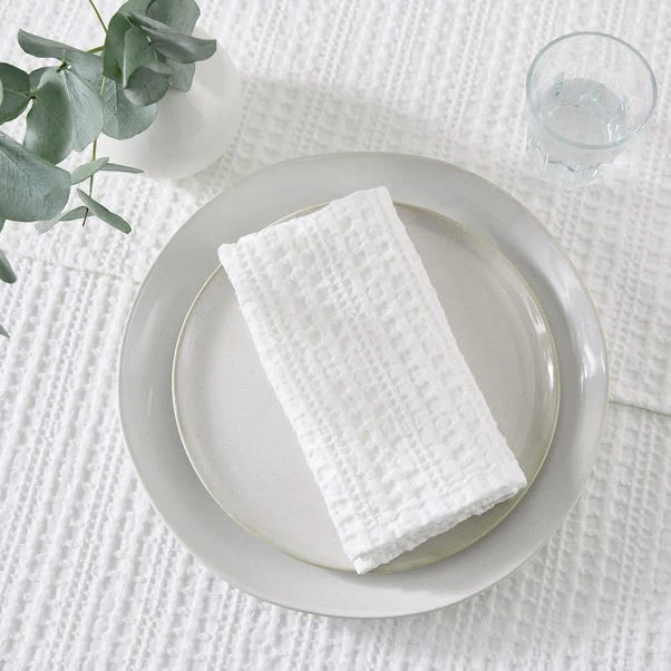 Set Of 4 Amberley Waffle Napkins 1 Set Of 4 Amberley Waffle Napkins