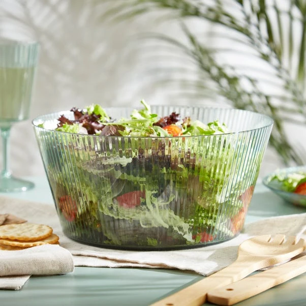 Ribbed Acrylic Salad Bowl 1 Ribbed Acrylic Salad Bowl