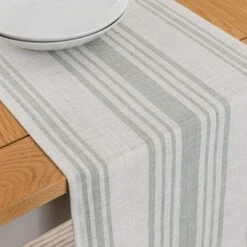 Churchgate Belton Sage Striped Table Runner -Online Tableware Store 30890990 alt03
