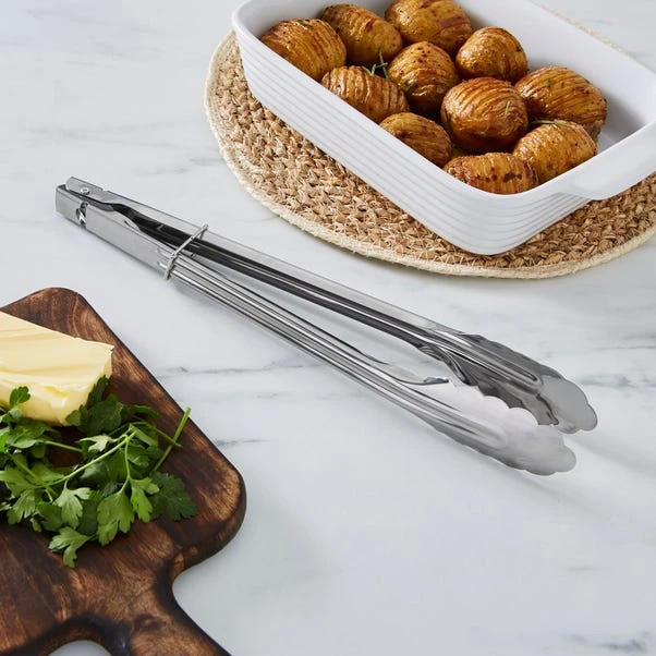 Essentials Stainless Steel Tongs 1 Essentials Stainless Steel Tongs