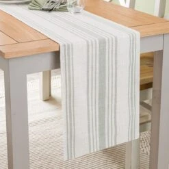 Churchgate Belton Sage Striped Table Runner -Online Tableware Store 30891191 alt02