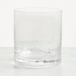 Hammered Clear Glass Tumbler