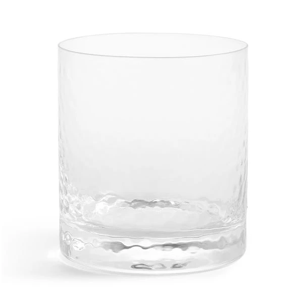 Hammered Clear Glass Tumbler 2 Hammered Clear Glass Tumbler - Image 2