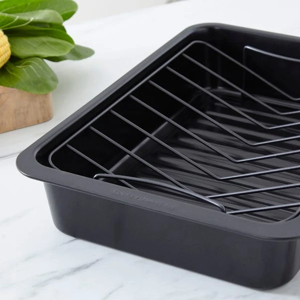 Heavy Gauge Non-stick Roaster With Rack, 37cm 2 Heavy Gauge Non-stick Roaster With Rack, 37cm - Image 2