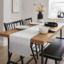 Grey Crinkle Table Runner -Online Tableware Store 30893255