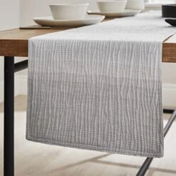 Grey Crinkle Table Runner -Online Tableware Store 30893255 alt01