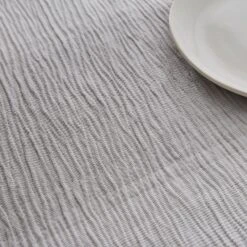 Grey Crinkle Table Runner -Online Tableware Store 30893256 alt02