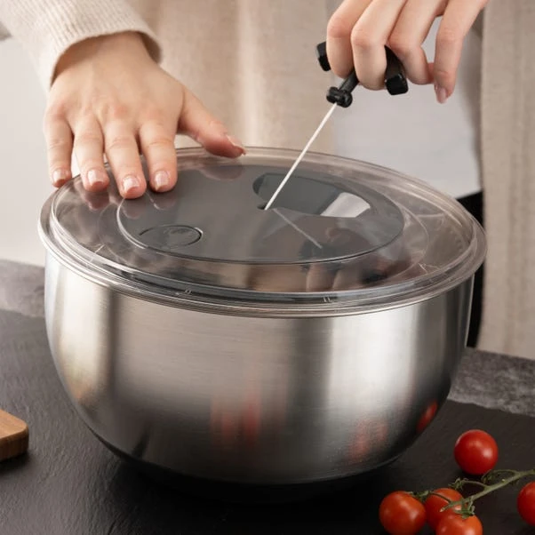 Professional Stainless Steel Salad Spinner 3 Professional Stainless Steel Salad Spinner - Image 3