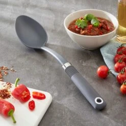 Nylon Solid Spoon With Soft Grip Handle