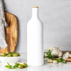 World Foods White Ceramic 900ml Oil Bottle