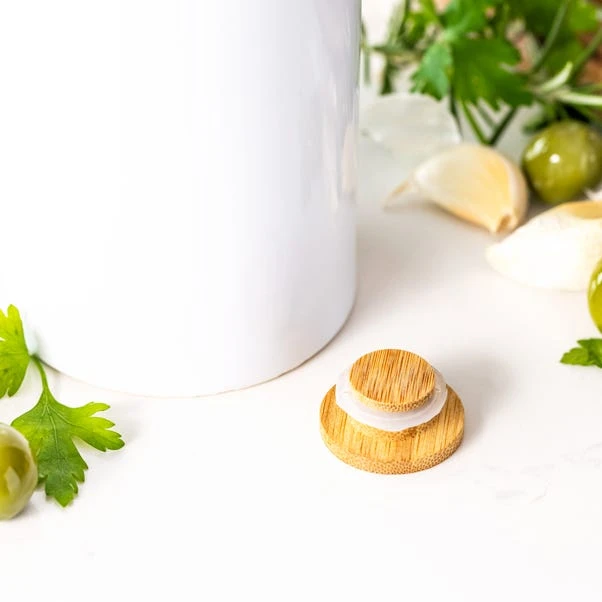 World Foods White Ceramic 900ml Oil Bottle 5 World Foods White Ceramic 900ml Oil Bottle - Image 5