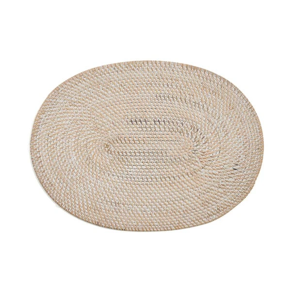 Churchgate Woven Rattan Oval Placemat 2 Churchgate Woven Rattan Oval Placemat - Image 2