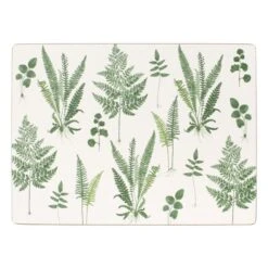Set Of 4 Fern Cork Back Placemats