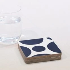 Pack Of 4 Modern Spot Corkback Coasters