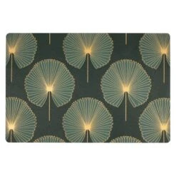 Faux Leather Oriental Fan Placemat