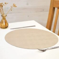 Faux Leather Champagne Placemat