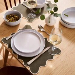 Set Of 2 Scalloped Placemats
