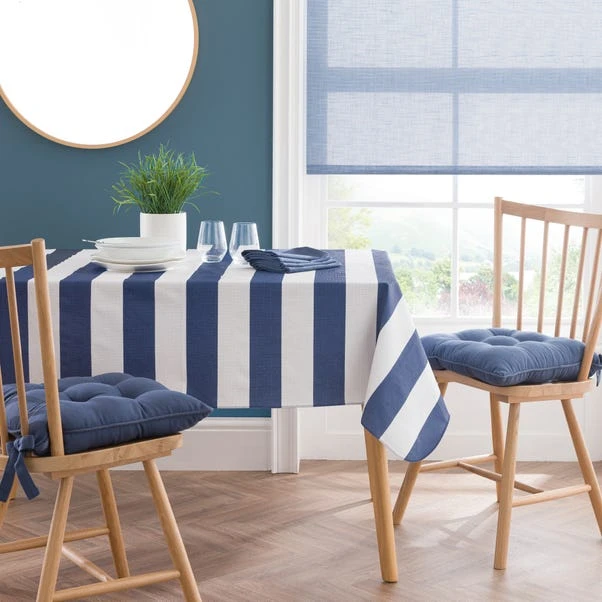 Coastal Stripe PEVA Tablecloth 140x180 1 Coastal Stripe PEVA Tablecloth 140x180