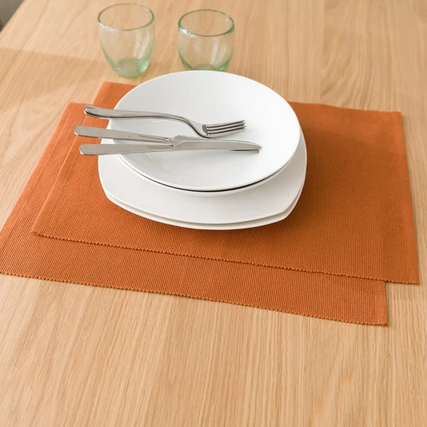 Set Of 2 Recycled Ribbed Placemats 2 Set Of 2 Recycled Ribbed Placemats - Image 2