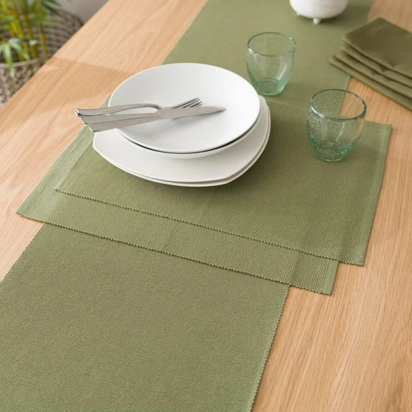 Set Of 2 Recycled Ribbed Placemats 1 Set Of 2 Recycled Ribbed Placemats