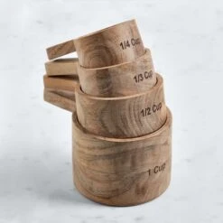 Measuring Cups Acacia Wood
