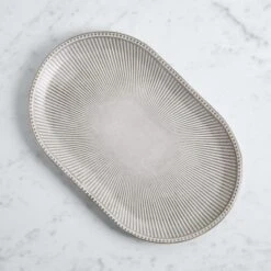 Steeple Embossed Oval Platter