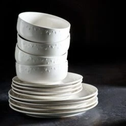 Heart Embossed 12 Piece Dinner Set -Online Tableware Store 30922795 alt03